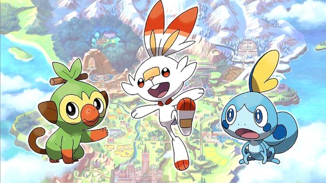 Pokemon Sword and Shield starters and their evolutions