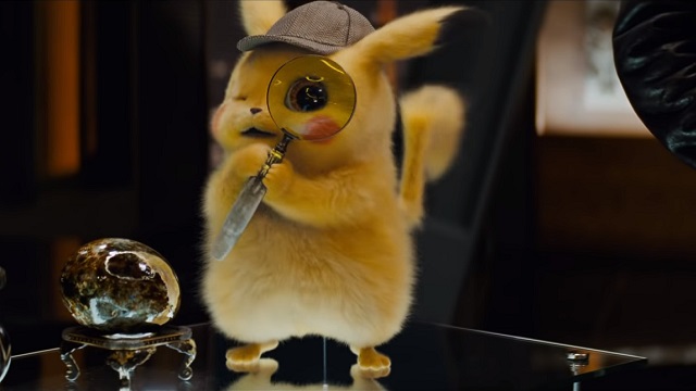 new Detective Pikachu trailer with a magnifying glass.