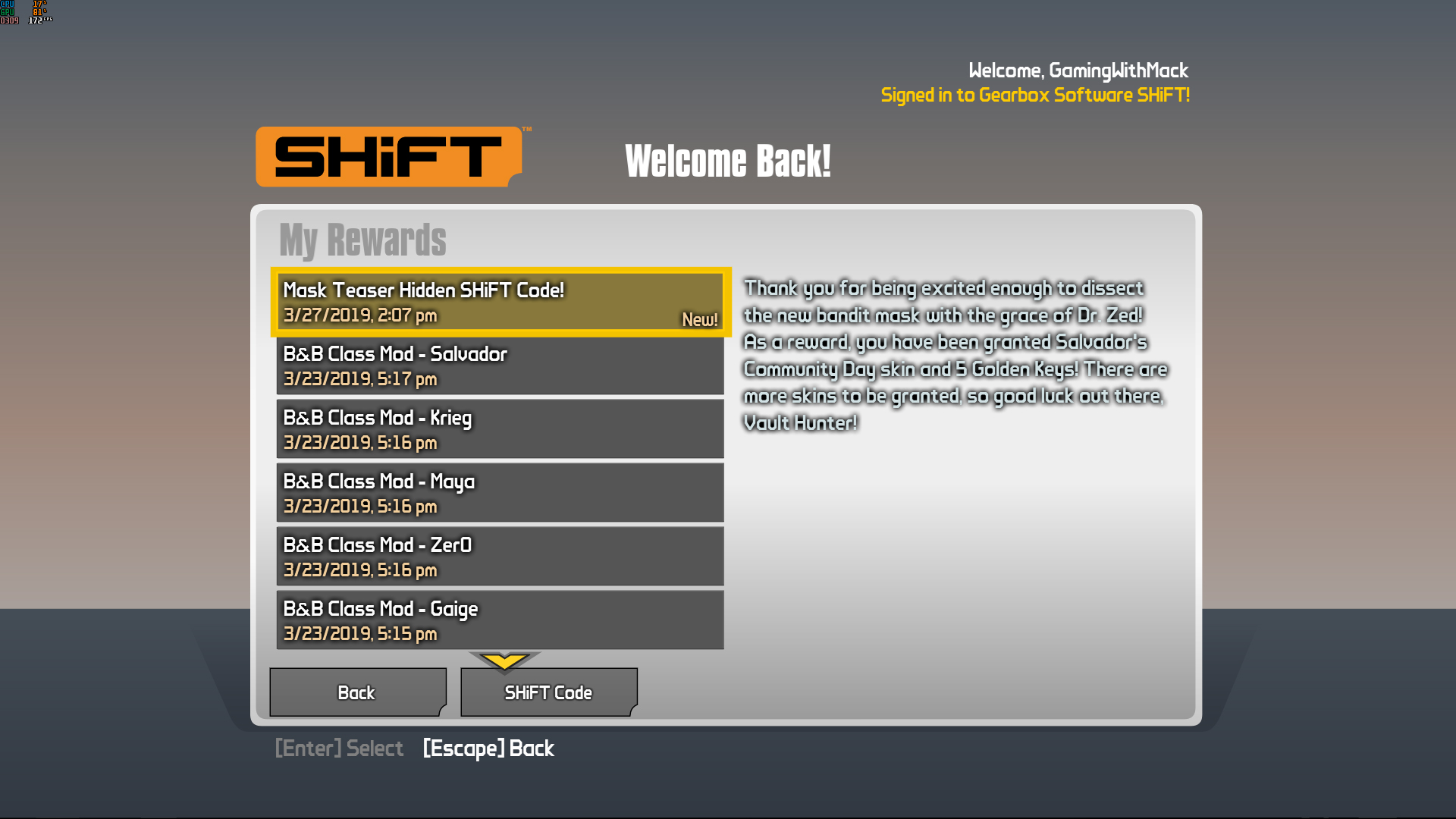 Borderlands 3 Shift Code discovered by eagleeyed viewers GameRevolution