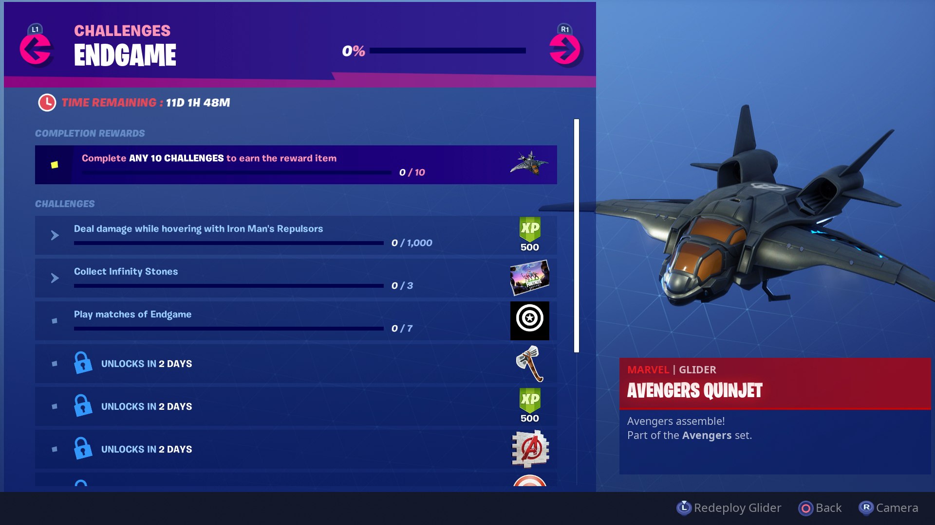 Fortnite Quinjet Glider