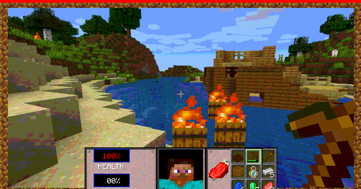 Minecraft 3D takes block building back in time with retro shareware ...