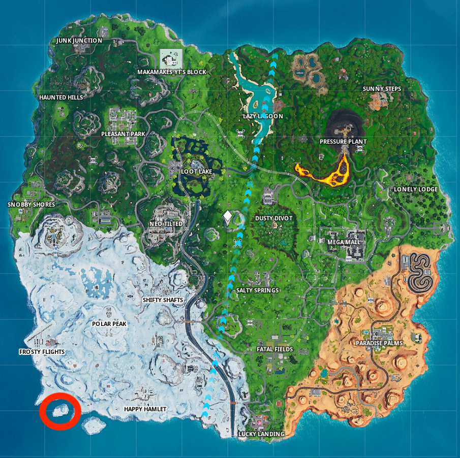 Fortbytes locations map Fortnite