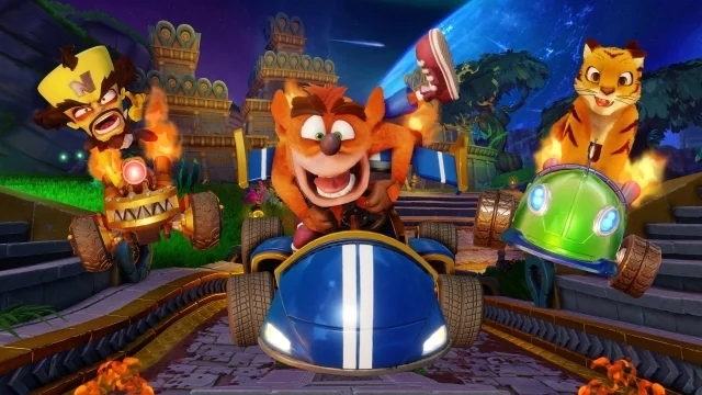 Crash Team Racing Nitro-Fueled split screen