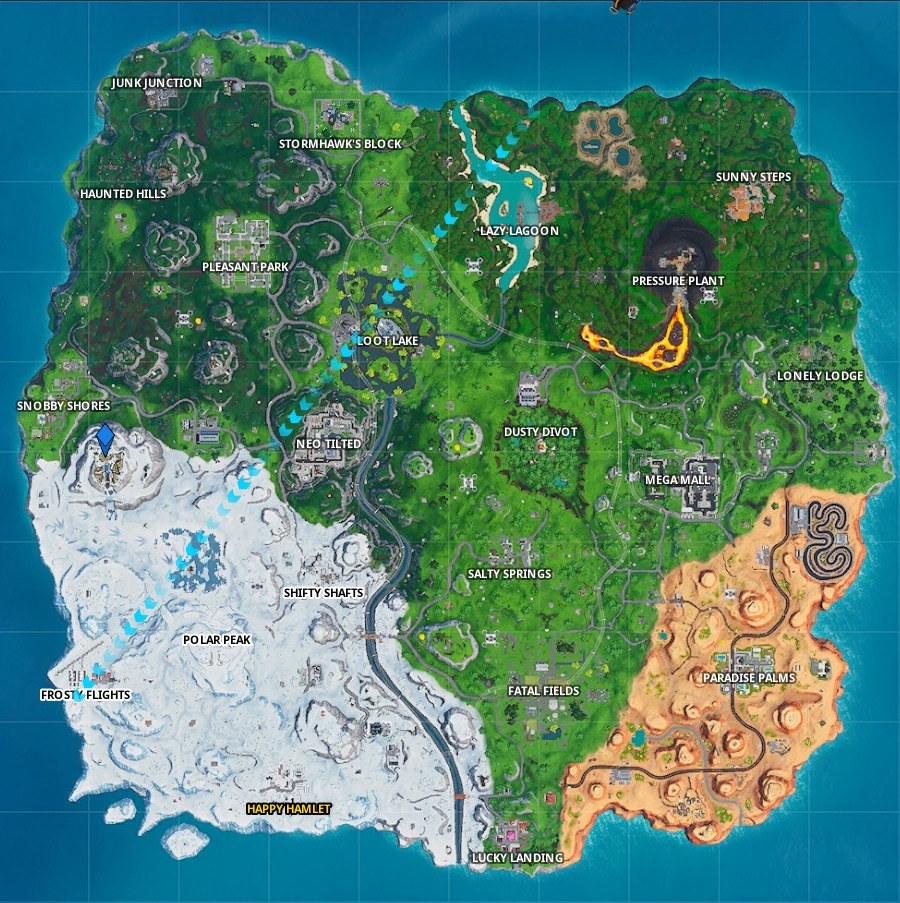 Fortnite Fortbyte 98 Location map