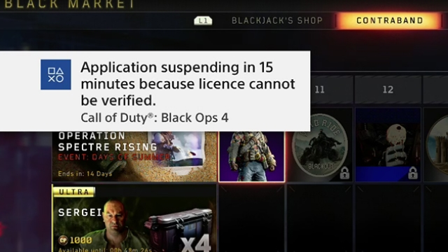 PS4 Application Suspending in 15 Minutes Because Licence Cannot be Verified Error fix