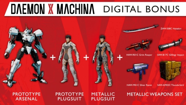 Daemon X Machina digital pre-order bonuses