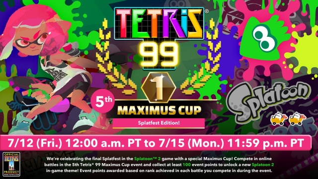 Tetris 99 Splatoon 2 Splatfest Maximus Cup