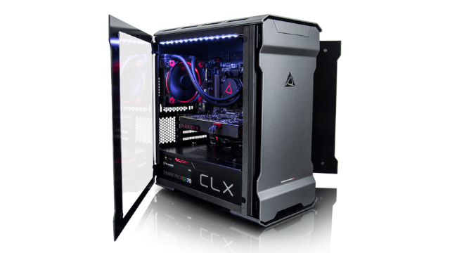 Cybertron CLX Ra Pre-Built Desktop Review Case Open