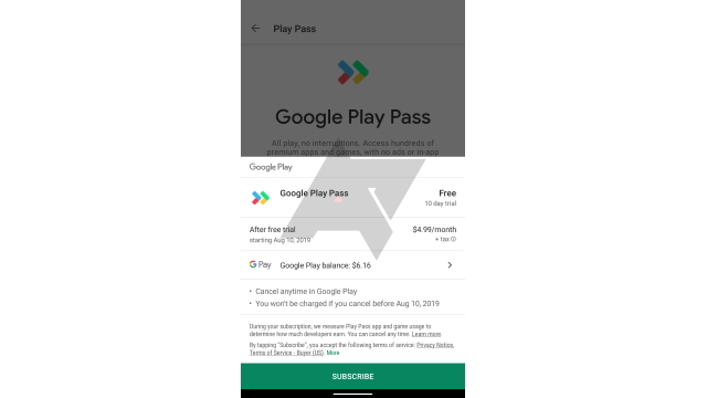 Google Play Pass premium apps and games subscription service