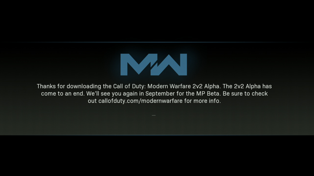 Modern Warfare Alpha Extension