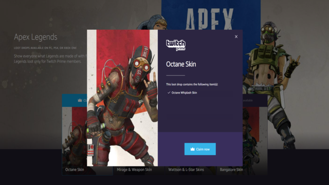 Apex Legends Twitch Prime