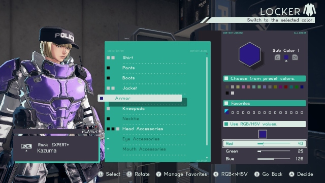 Astral Chain equipment color sets