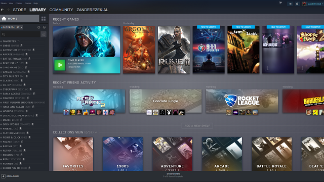 Steam Library Update Homescreen