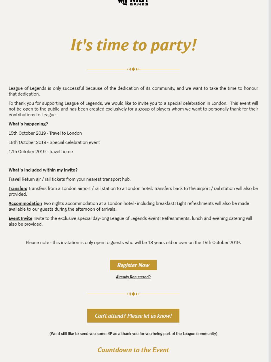 Riot Games private LoL party