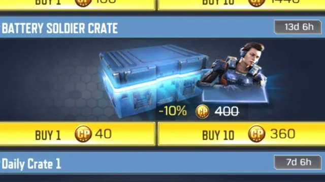 Call of Duty Mobile Female Characters Battery Crate