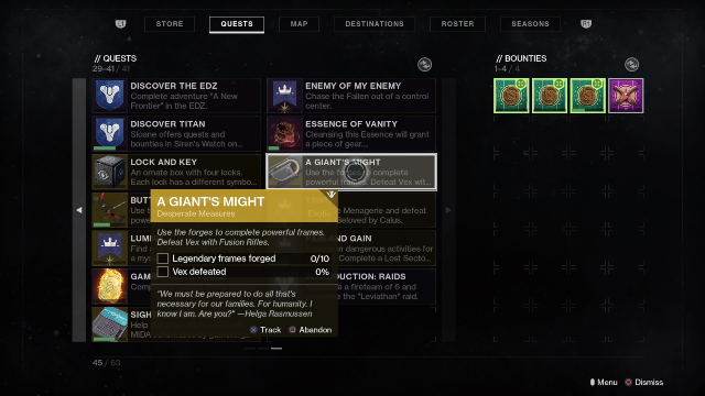 Destiny 2 desperate measures bugged