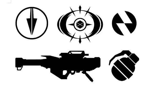 Destiny 2 Subclass Icon and Guns