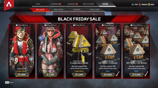 Apex Legends Black Friday Sale