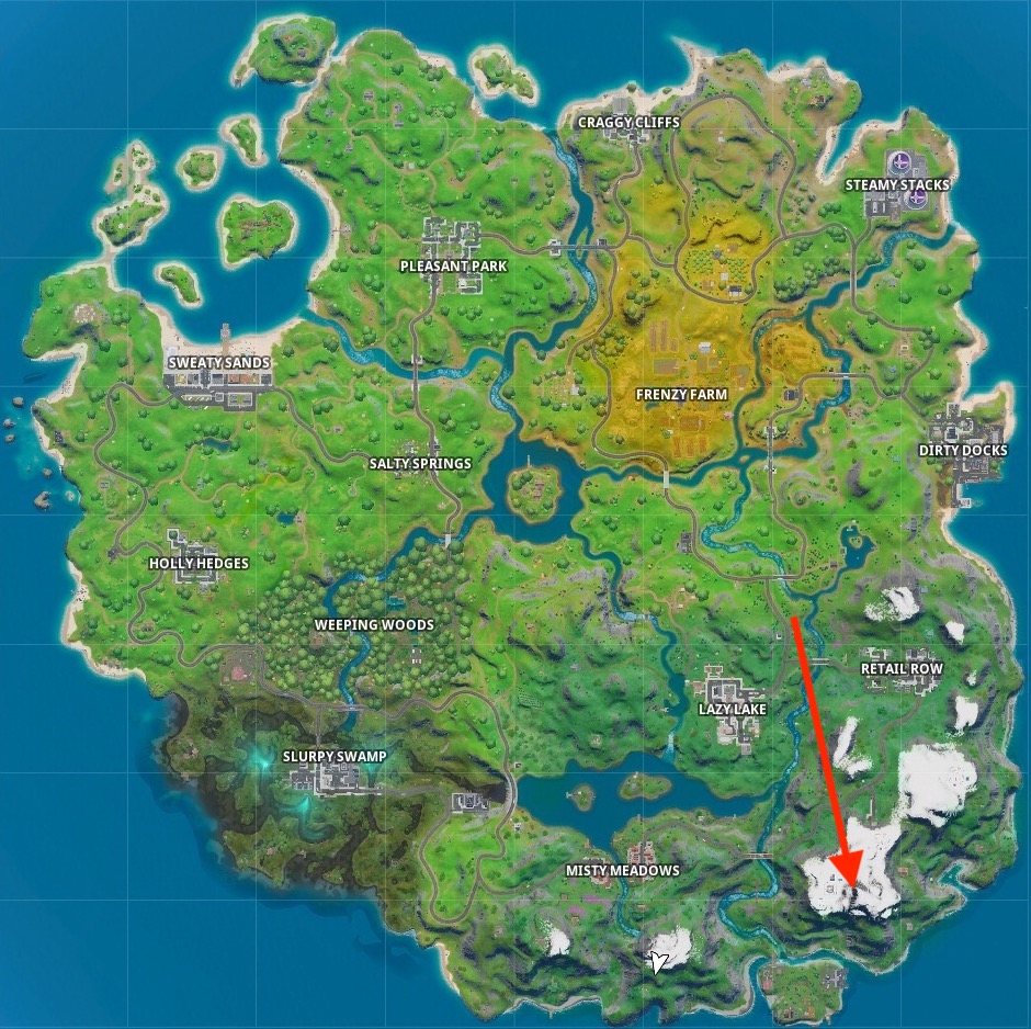 Where to summit the highest mountain in Fortnite Chapter 2