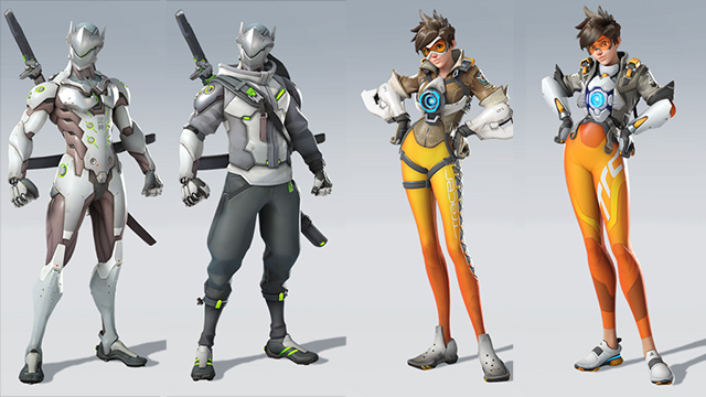 Overwatch 2 Character Comparisons Genji Tracer redesigns