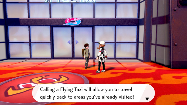 Pokemon Sword and shield flying taxi service