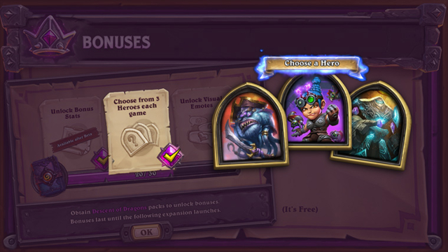 What is the Hearthstone Battlegrounds bonus content system_