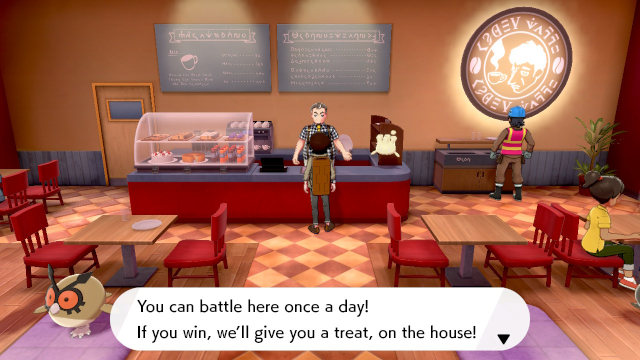 Pokemon Sword and Shield Battle Cafe rewards