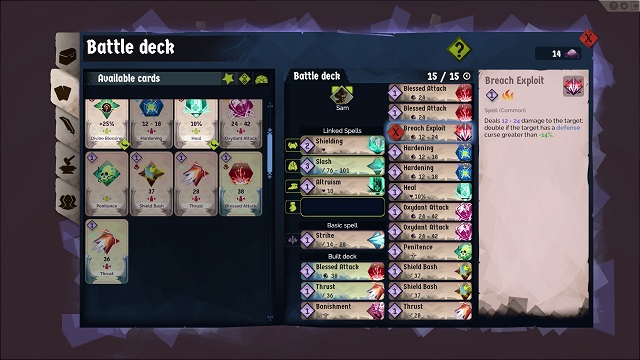 A Long Way Down Deckbuilding Gameplay