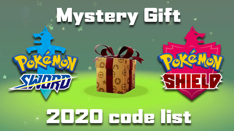 Pokemon Sword and Shield Mystery Gifts 2020 codes list