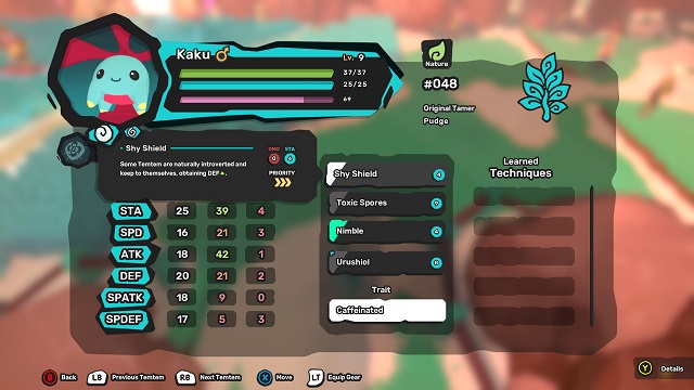 Temtem Stats Gameplay