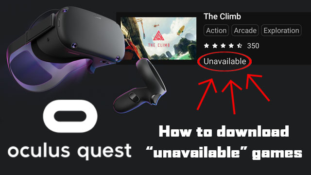 Oculus Quest games 'unavailable'