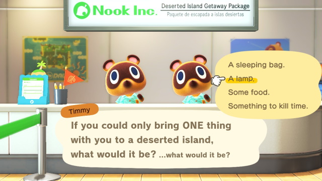 Animal Crossing: New Horizons One Thing to a Deserted Island