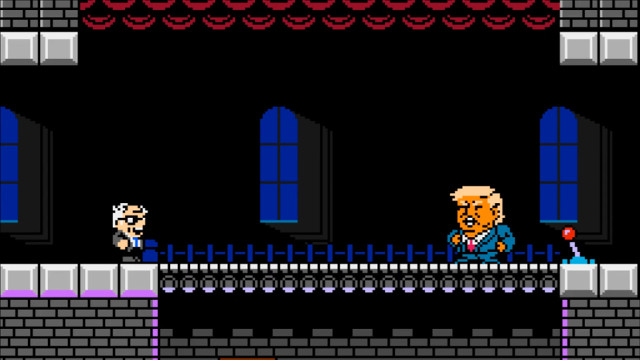 Bernie Sanders video game President Trump Bowser