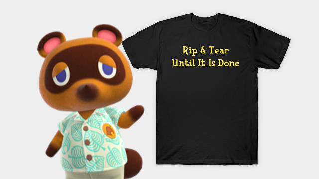 Doom Eternal Animal Crossing shirts Nook