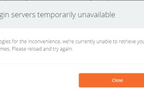 Origin Servers Temporarily Unavailable