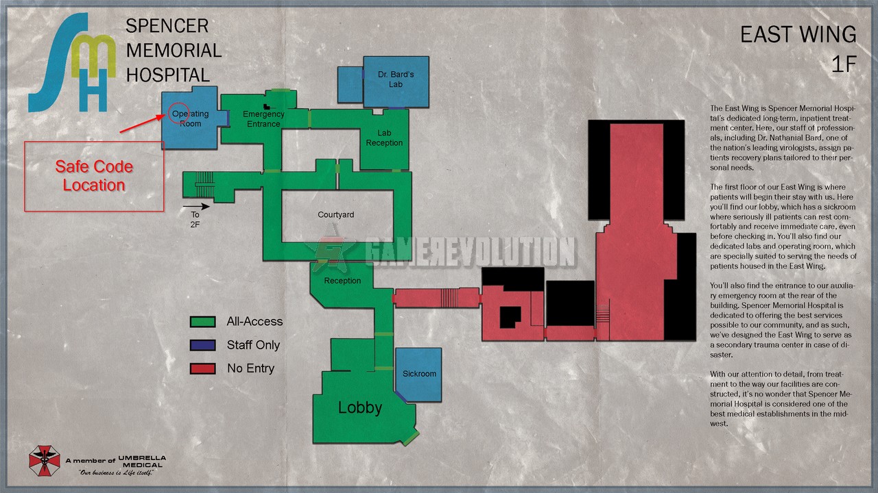 Resident Evil 3 Hospital Safe Code Nurses' Station Safe Combination