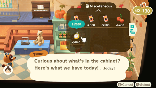 What does the timer do in Animal Crossing: New Horizons?