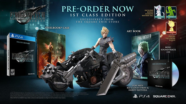 final fantasy 7 remake editions 1st class bonuses