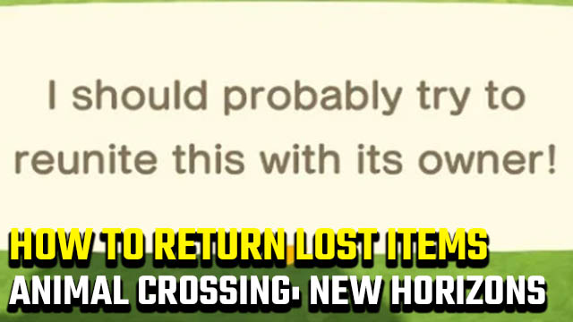 Animal Crossing: New Horizons lost item