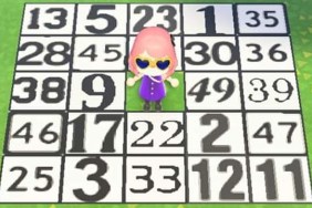 Animal Crossing board game bingo