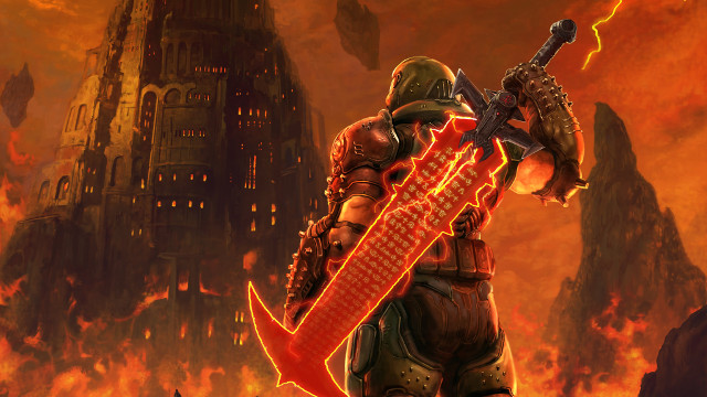 Doom Eternal x FF7 crossover Slayer