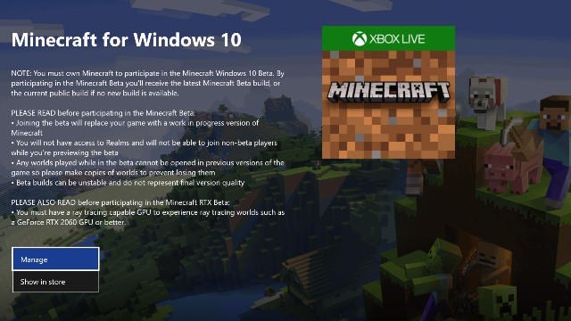 Minecraft Windows 10 Beta Available to Download for Free (if you already  own Minecraft) - Gaming - Level1Techs Forums