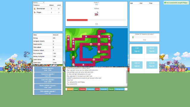 Pokeclicker Pokemon Clicker gameplay