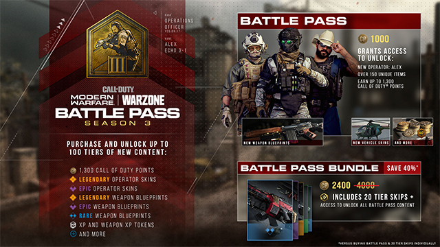 Modern Warfare Season 3 Battle Pass Rewards