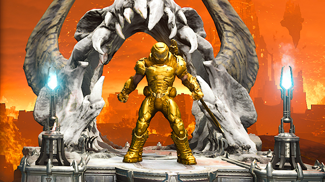 doom eternal gold armor suit how to unlock
