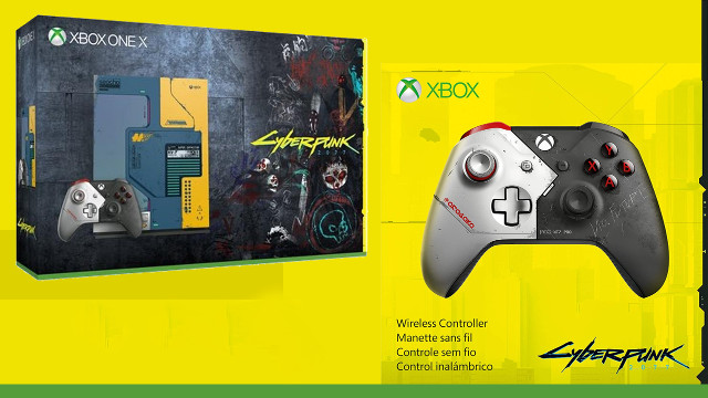 leaked Cyberpunk 2077 Xbox One X bundle controller