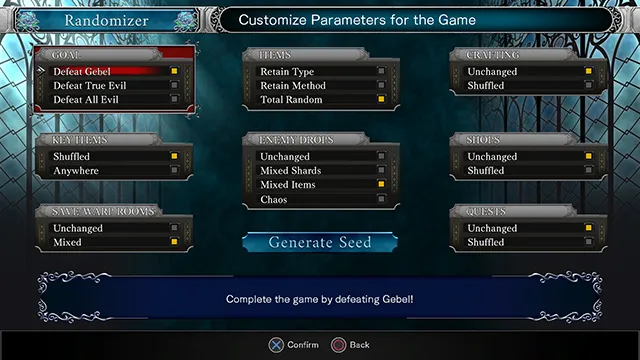 Bloodstained How to Unlock Zangetsu and Randomizer Mode