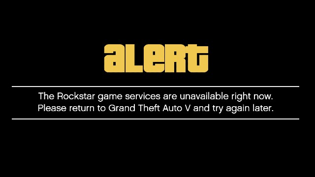 GTA Online and Red Dead Online Rockstar game services are unavailable right now error
