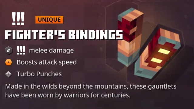 Minecraft Dungeons Fighter's Bindings