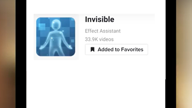 TikTok Invisible Filter